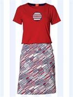 Petras og Carlas Circles and Stripes T-shirt fra du Milde - Tinashjem